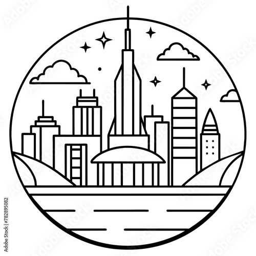        Future city vector illustration.
