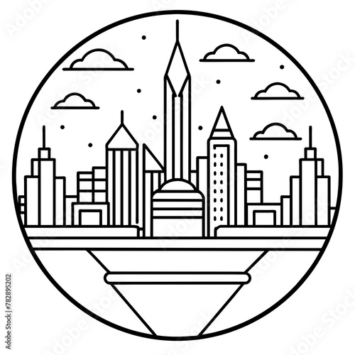        Future city vector illustration.
