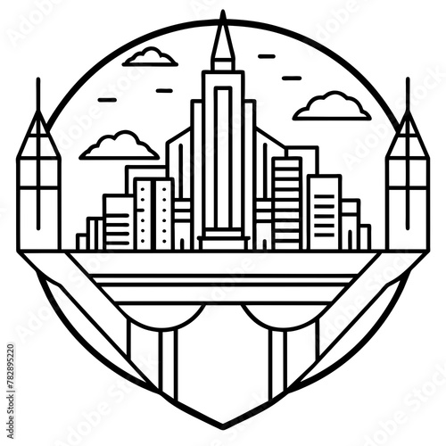        Future city vector illustration.
