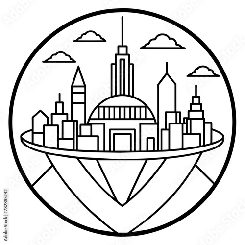        Future city vector illustration.
