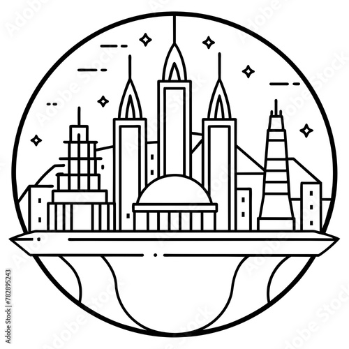        Future city vector illustration.
