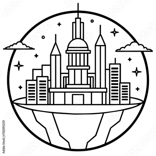        Future city vector illustration.
