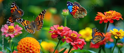 A butterfly garden in full bloom