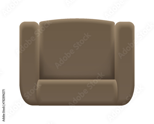 Interior furniture top view. Element for living room. Floor plan, view from above. Furniture store. Icon of interior. Isolated vector illustration