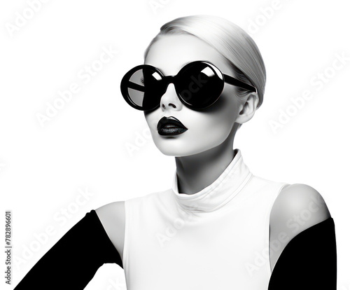 PNG Beauty fashion model sunglasses portrait adult. AI generated Image by rawpixel.