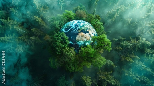 World environment day, earth day, conservation concept. World environmental protection. Ecology, nature, planet concept, and safe nature earth day concept.