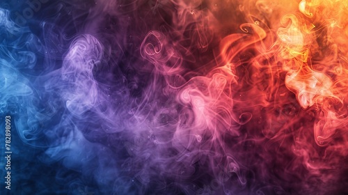 Flyer with a transparent smoke effect in an abstract template.