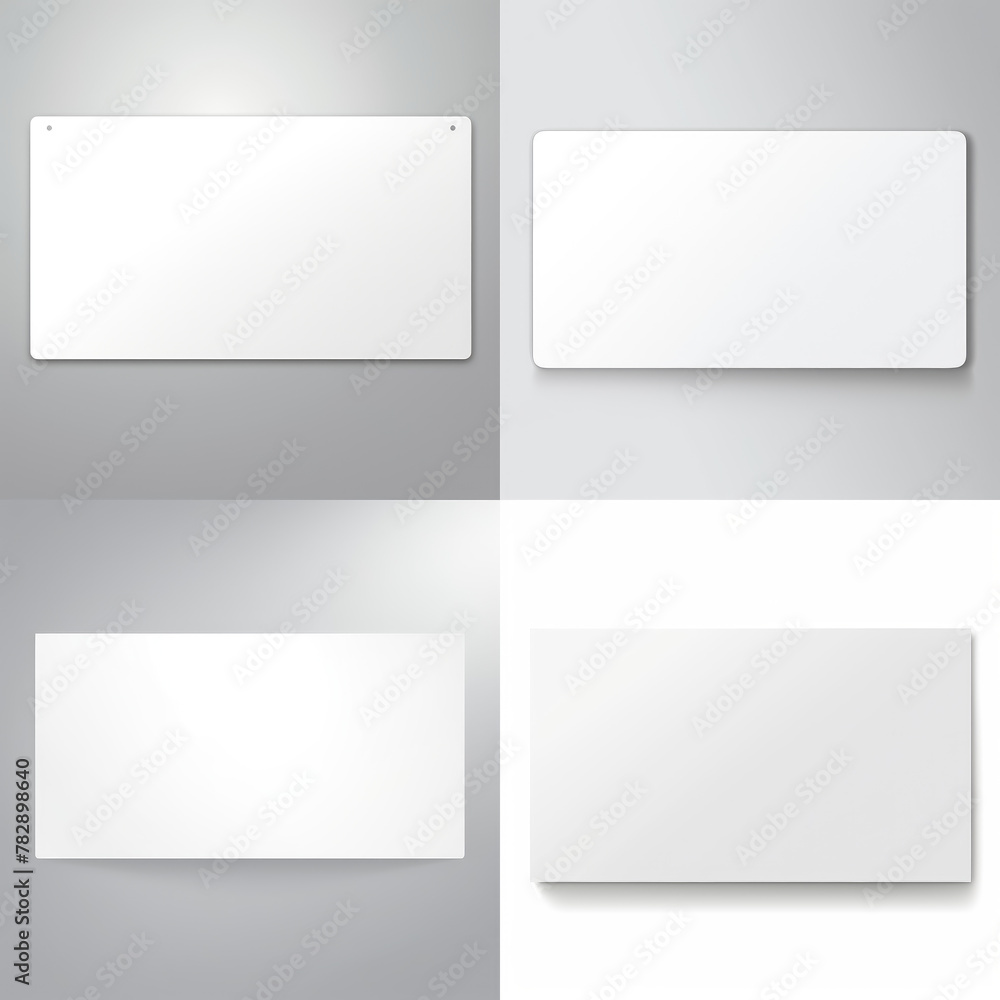 Modern Blank White Signage Mockup Collection Modern Blank White Signage Mockup Collection