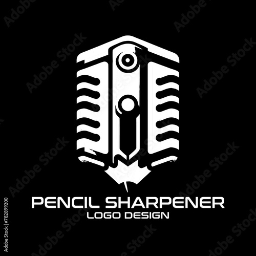 Pencil Sharpener Vector Logo Design
