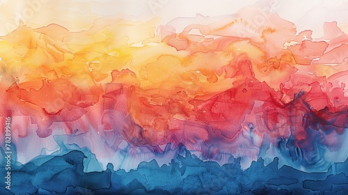 A watercolor painting that experiments with unconventional color combinations and abstract forms,