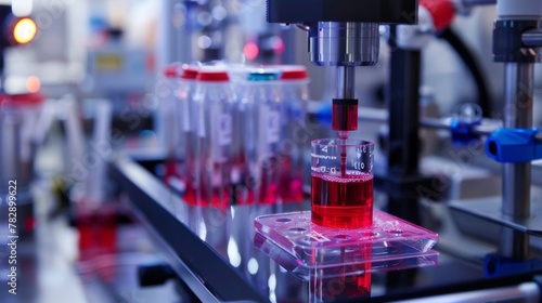 Group of Test Tubes Filled With Red Liquid