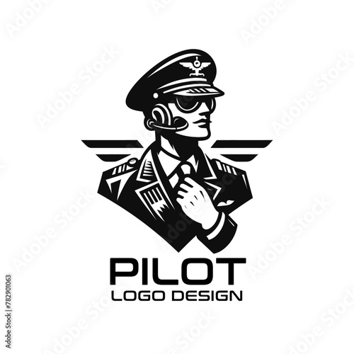 Pilot Vector Logo Design photo