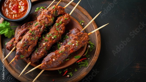 Skewered Meat with Seasoning - delicious and ready to be cooked