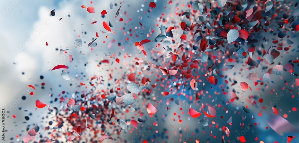 Festive Confetti Explosion in Vivid Colors Festive Confetti Explosion in Vivid Colors