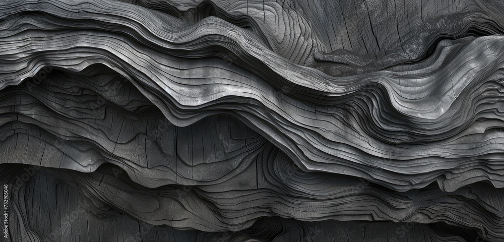 Obraz premium Abstract Grey Rock Waves Textured Background