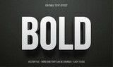 Bold editable text effect, simple text style 