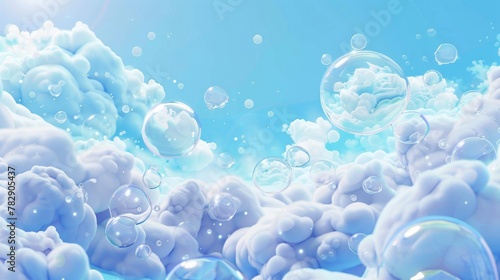 An abstract background with air bubbles depicting boiling water photo