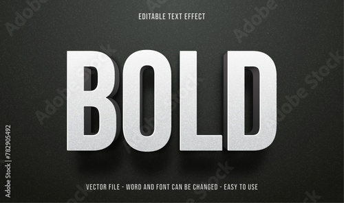 Bold editable text effect, simple text style	