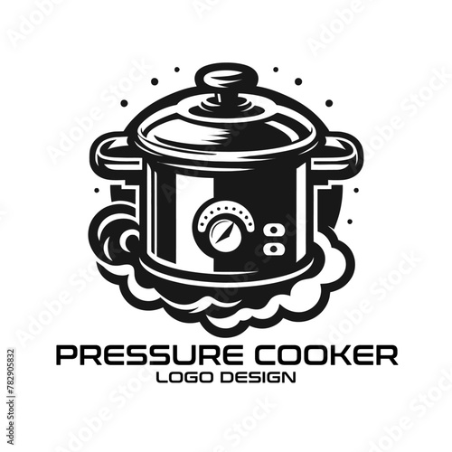 Pressure Cooker Vector Logo Design