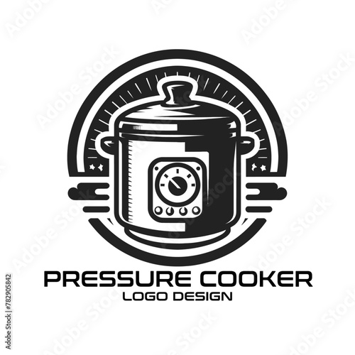 Pressure Cooker Vector Logo Design