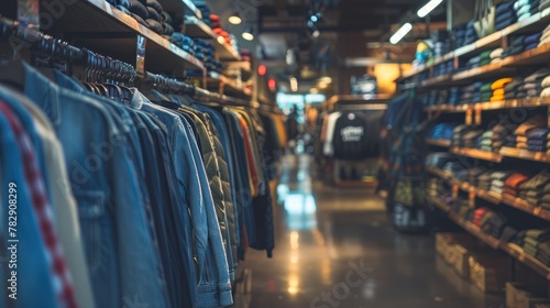 clothes store in department store modern, clean 