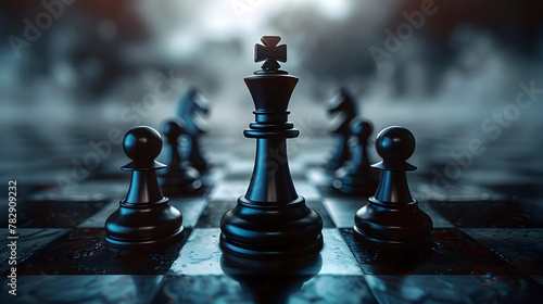 Midnight Clash of Cunning Minds in a Chess Game of Dark Strategy and Opposition