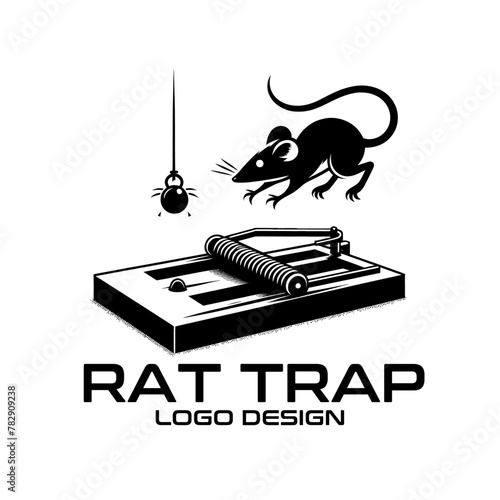 Tablou pe pânză Rat Trap Vector Logo Design