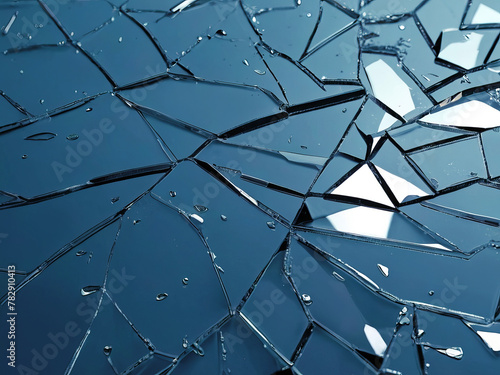 Background and texture of a broken mirror.