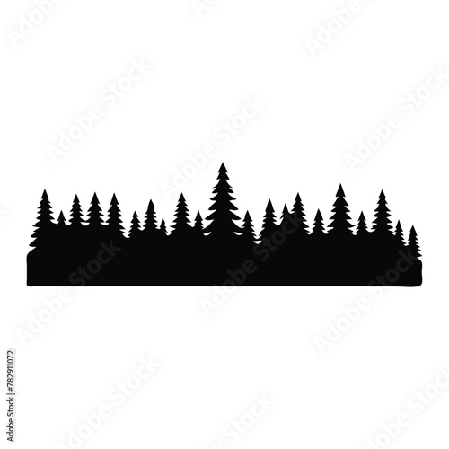 Black and white mountain illustration in vector