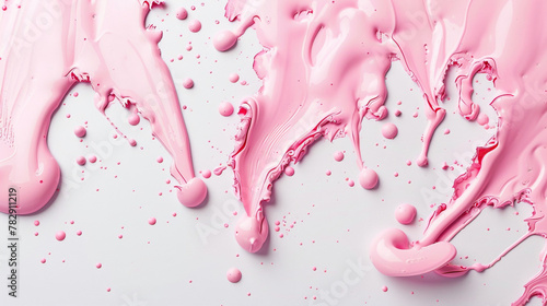 Blush pink paint drip on a pure white background © shani
