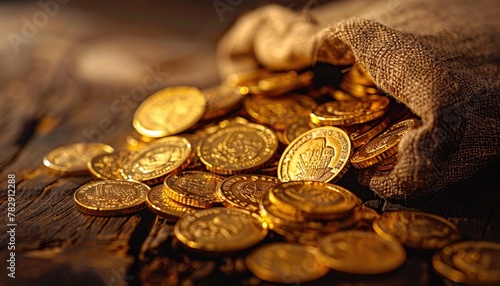Lustrous Bitcoin Treasure Pile