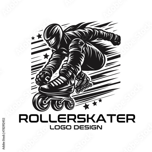Rollerskater Vector Logo Design
