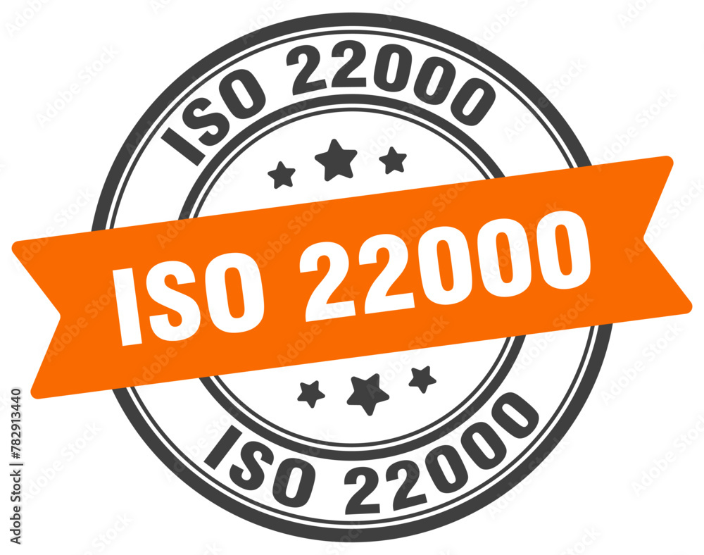 iso 22000 stamp. iso 22000 label on transparent background. round sign iso 22000 stamp. iso 22000 label on transparent background. round sign