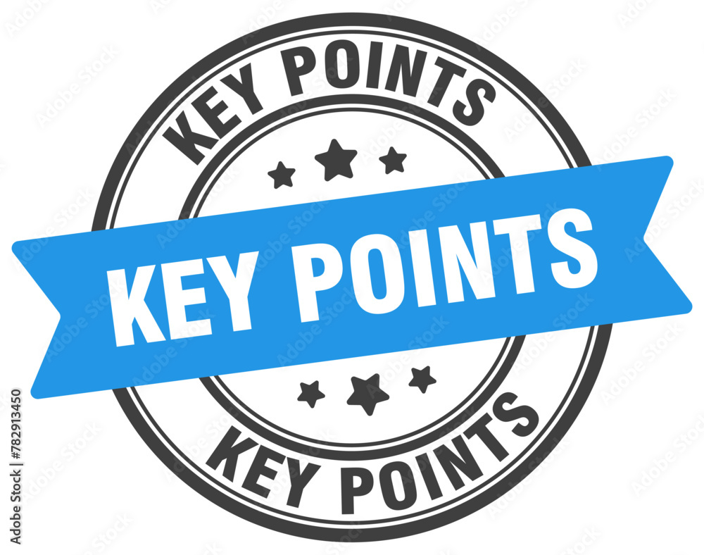 key points stamp. key points label on transparent background. round sign key points stamp. key points label on transparent background. round sign