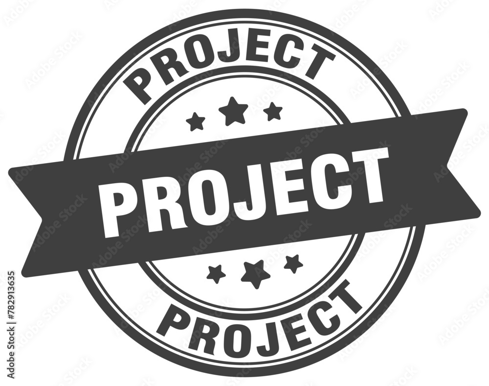 project stamp. project label on transparent background. round sign project stamp. project label on transparent background. round sign
