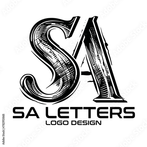 SA Letters Vector Logo Design