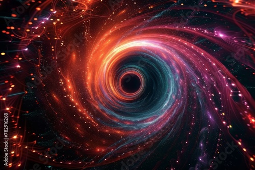 a particle spiral vortex , sureal