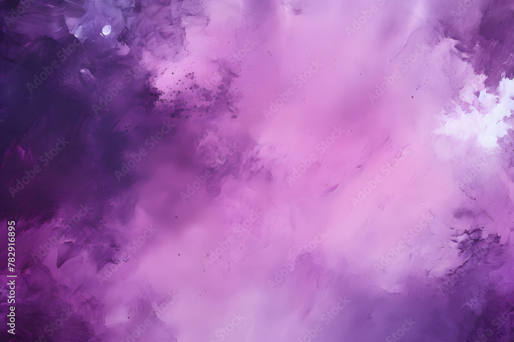 AI generated illustration of paint swirls merging on purple backdrop