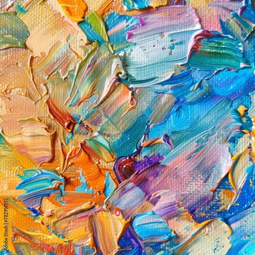 Abstract oil paint background. Oil paints on canvas. Multicolored background. Abstract background