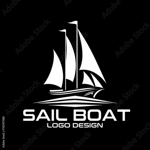 Sail Boat Vector Logo Design photo