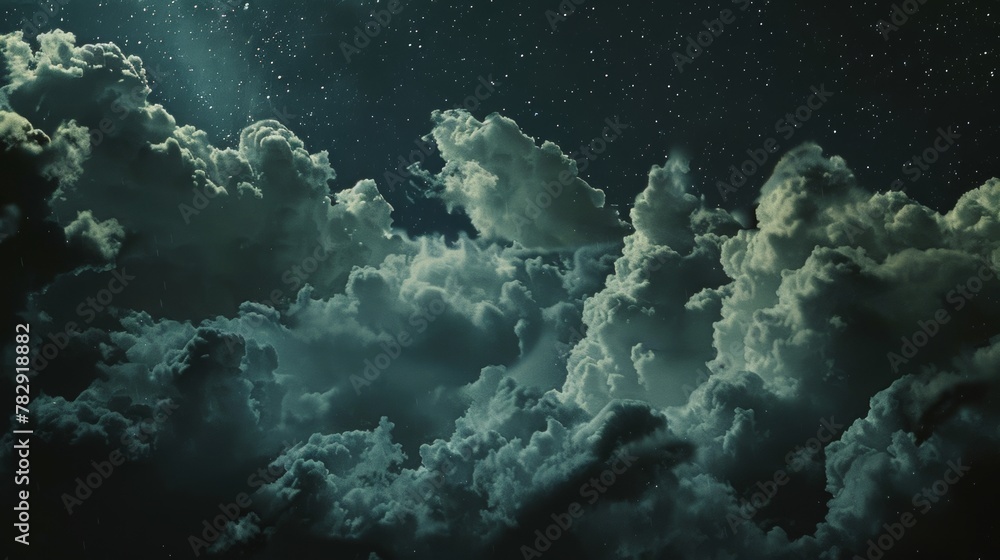 night sky clouds in a starting rain night sky clouds in a starting rain
