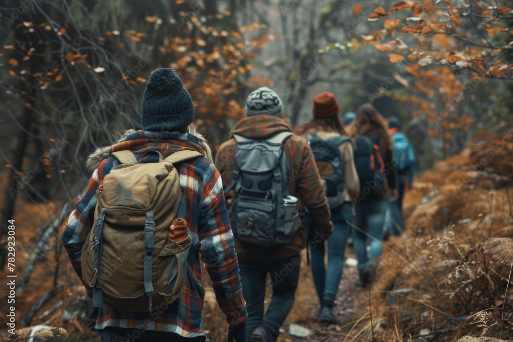 Exploring the Wilderness: A Group Trekking Through the Forest, generative ai Exploring the Wilderness: A Group Trekking Through the Forest, generative ai