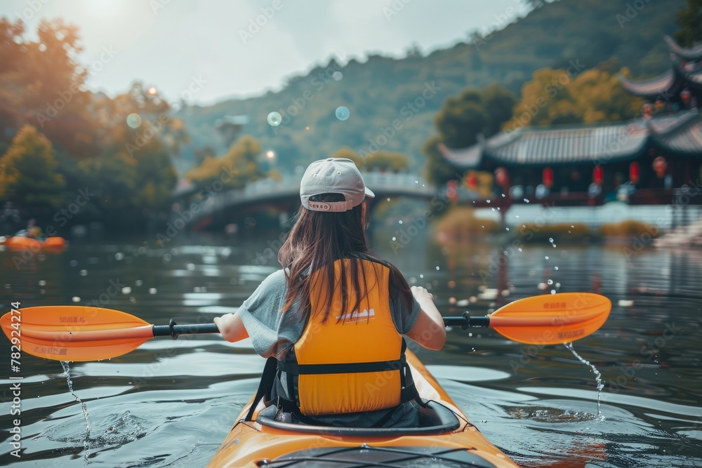 kayak sur le lac d'Aiguebelette, Savoie. Beautiful simple AI generated image in 4K, unique. kayak sur le lac d'Aiguebelette, Savoie. Beautiful simple AI generated image in 4K, unique.