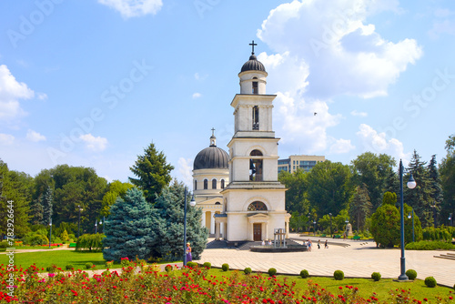 Bell tower and Cathedral of the Nativity of Christ in Chisinau, Moldova
