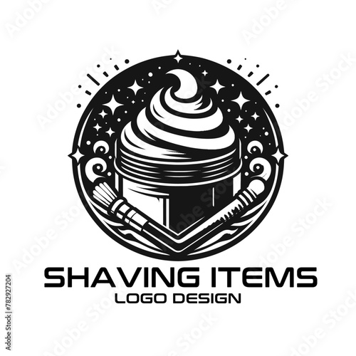 Shaving Items Vector Logo Design