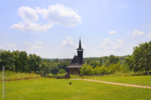 Wooden church in Village Museum in Chisinau, Moldova