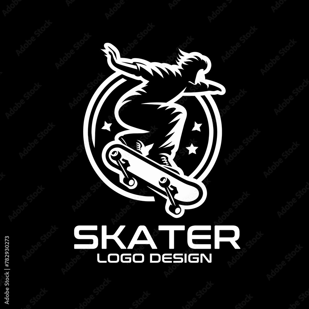 Skater Vector Logo Design Skater Vector Logo Design