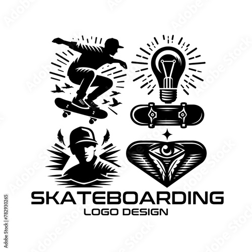Skateboarding Vector Logo Design
