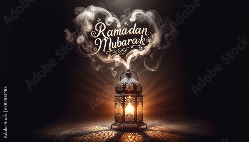 the ramah, the arabic holiday and a lamp in front of a black background photo