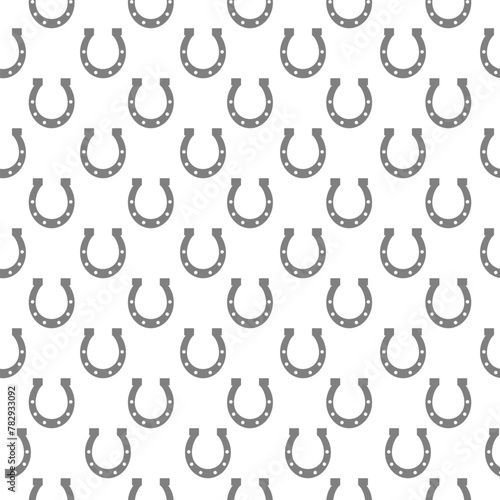 Horseshoes seamless pattern isolated on white background